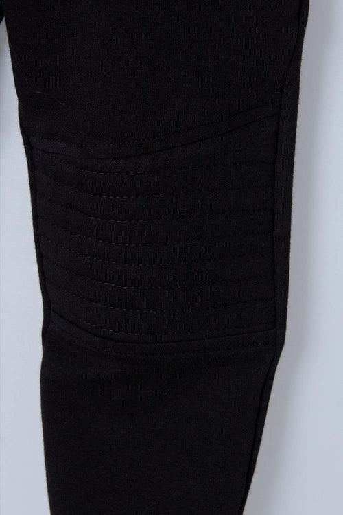 LITTLEMIC BLACK DRAWSTRING JOGGERS FOR BOYS 2T TO 5T