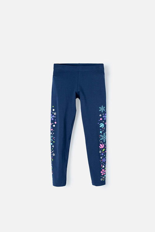 GIRL'S DARK BLUE MIC LEGGINGS