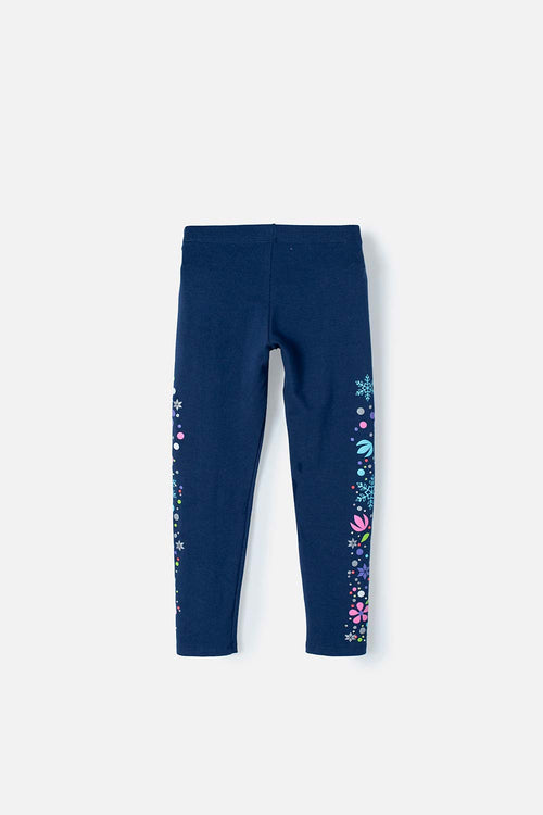 GIRL'S DARK BLUE MIC LEGGINGS