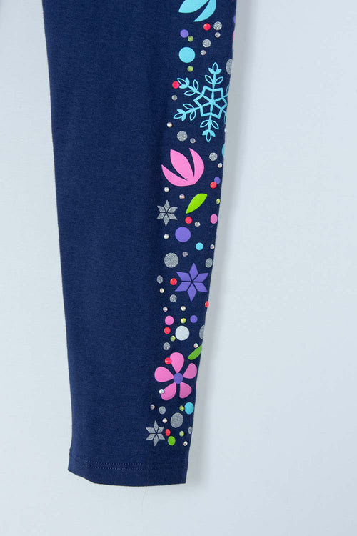 GIRL'S DARK BLUE MIC LEGGINGS
