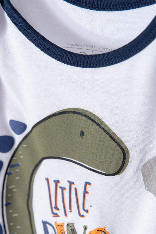 LITTLEMIC SET WITH WHITE AND GREY PANTS FOR BABY BOYS