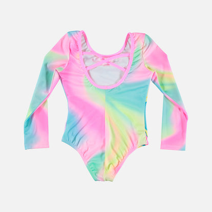 VESTIDO DE BAÑO MIC MULTICOLOR MANGA LARGA PARA NIÑA