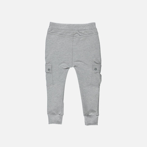 BOY'S GREY JOGGERS WITH LEG POCKETS