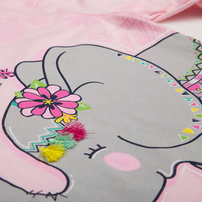 PIJAMA LITTLEMIC ESTAMPADA MULTICOLOR PARA NIÑA 2T A 5T