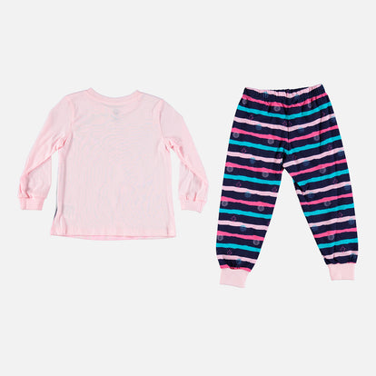 PIJAMA LITTLEMIC ESTAMPADA MULTICOLOR PARA NIÑA 2T A 5T