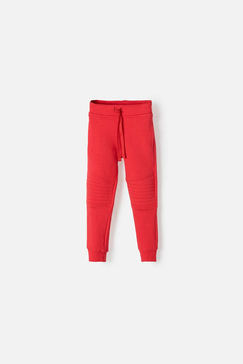 LITTLEMIC JOGGER WITH RED DRAWSTRING FOR BOYS 2T TO 5T
