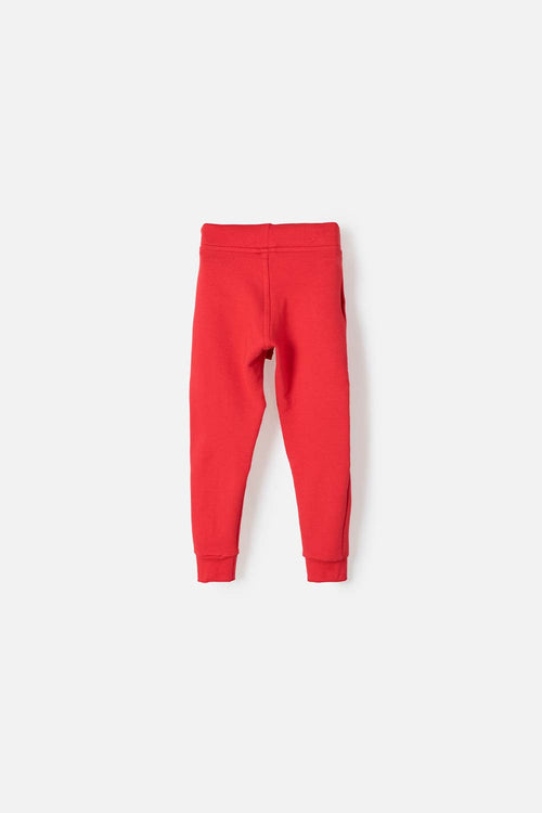 LITTLEMIC JOGGER WITH RED DRAWSTRING FOR BOYS 2T TO 5T
