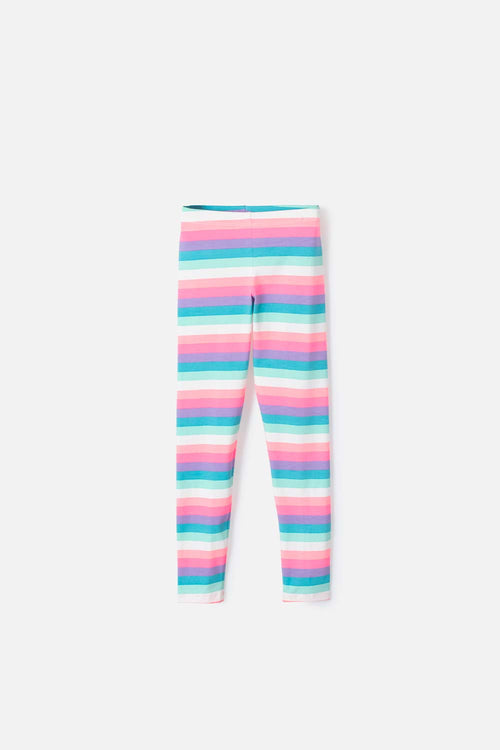 GIRL'S MULTICOLORED PRINTED MIC LEGGINGS