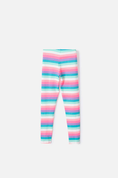 GIRL'S MULTICOLORED PRINTED MIC LEGGINGS