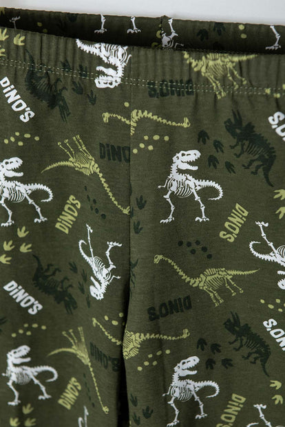 PIJAMA DE MIC PANTALÓN CORTO VERDE PARA NIÑO