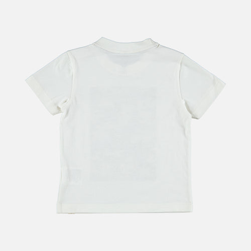 LITTLEMIC WHITE SHORT SLEEVE T-SHIRT FOR BOYS 2T TO 5T