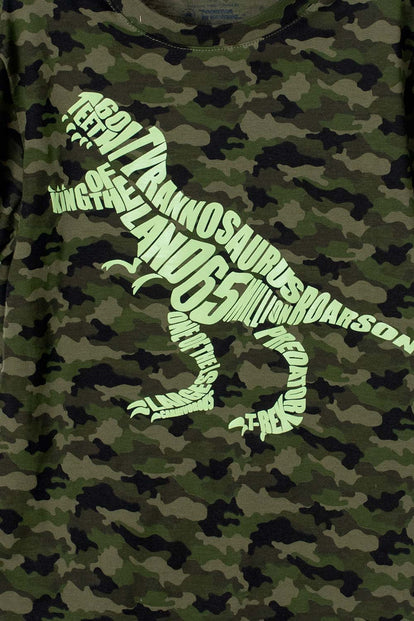 CAMISETA MIC MANGA CORTA VERDE MILITAR PARA NIÑO