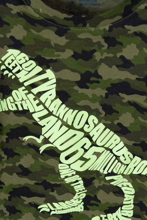 BOY'S MILITARY GREEN SHORT SLEEVE T-SHIRT