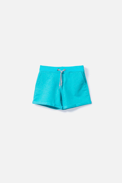 GIRLS' BLUE DRAWSTRING SHORTS