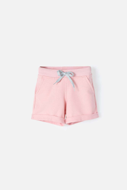SHORT LITTLEMIC WITH FRONT TIE PINK FOR GIRL 2T TO 5T