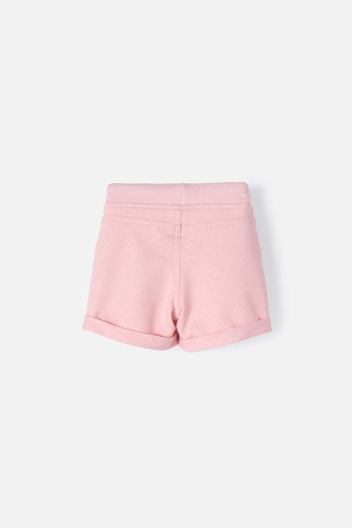 SHORT LITTLEMIC WITH FRONT TIE PINK FOR GIRL 2T TO 5T