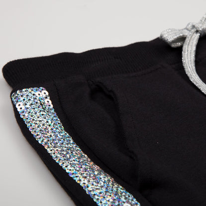 JOGGER  DE NIÑA, NEGRO DE MIC