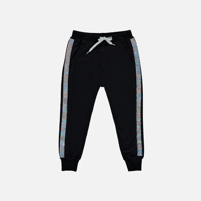 JOGGER  DE NIÑA, NEGRO DE MIC