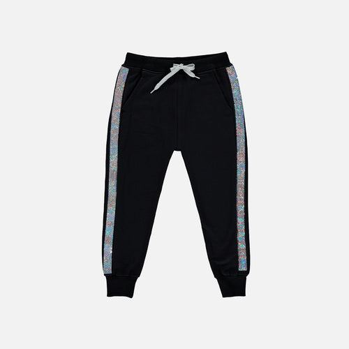 GIRL'S JOGGERS, BLACK FROM MIC
