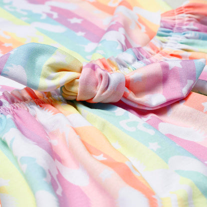 VESTIDO MIC MANGA CORTA MULTICOLOR PARA NIÑA