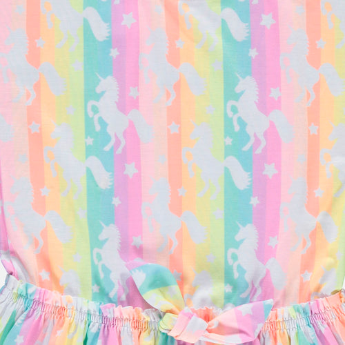 GIRL'S MULTICOLOR SHORT-SLEEVED DRESS