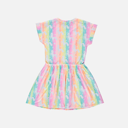 VESTIDO MIC MANGA CORTA MULTICOLOR PARA NIÑA