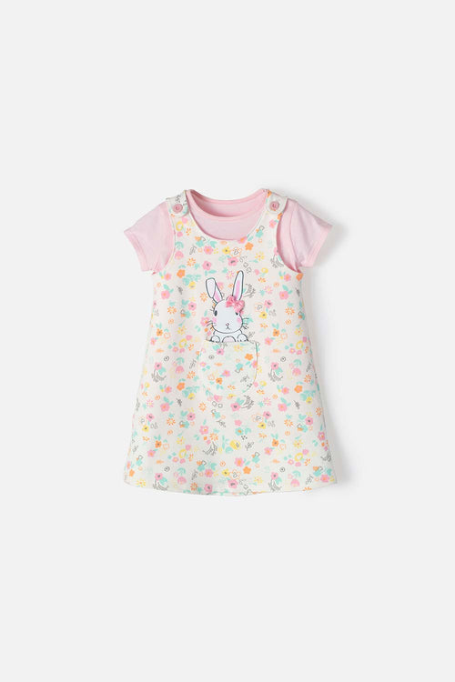 LITTLEMIC MULTICOLOR PRINT DRESS FOR GIRLS FROM 2T TO 5T