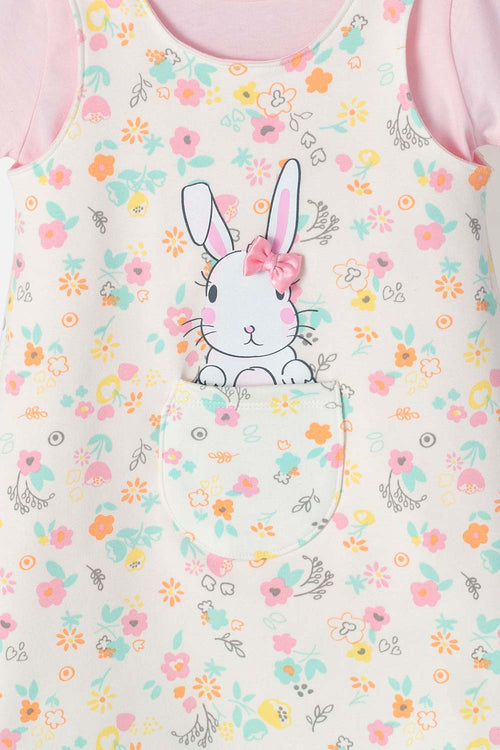 LITTLEMIC MULTICOLOR PRINT DRESS FOR GIRLS FROM 2T TO 5T