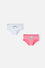DÚO DE PANTYS MIC ESTAMPADOS BLANCO Y ROSADO PARA NIÑA