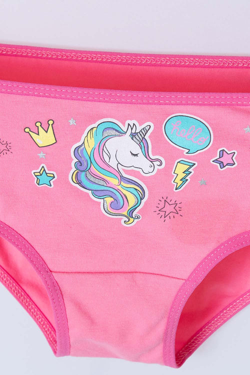 TWO-PACK WHITE AND PINK PRINTED PANTIES FOR GIRLS