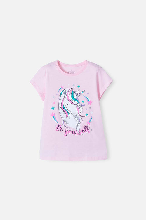 ROSEWOOD PRINTED MIC T-SHIRT FOR GIRL