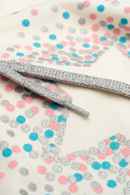 BUZO MIC CON CAPUCHA BLANCO, AZUL Y ROSADO PARA NIÑA
