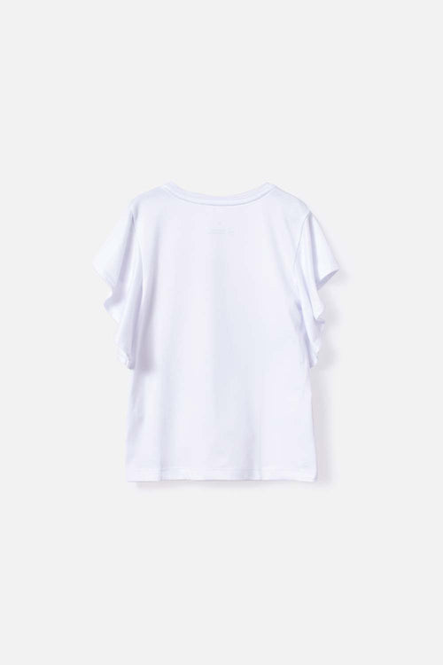 CAMISETA MIC ESTAMPADA MANGA CORTA BLANCA PARA NIÑA