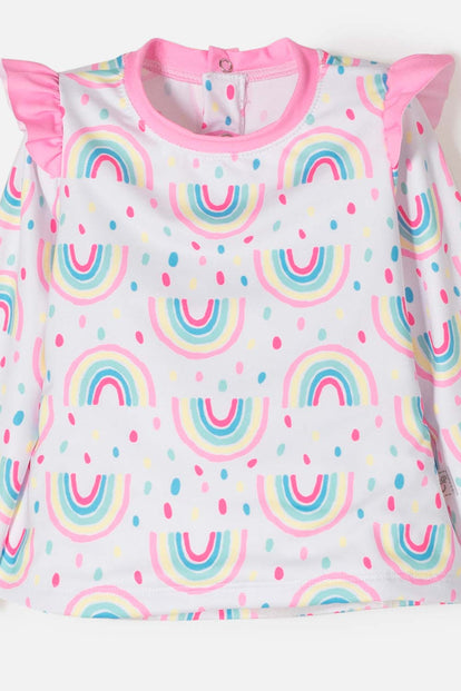 CONJUNTO DE BAÑO LITTLEMIC BLANCO Y ROSA PARA BEBE NIÑA