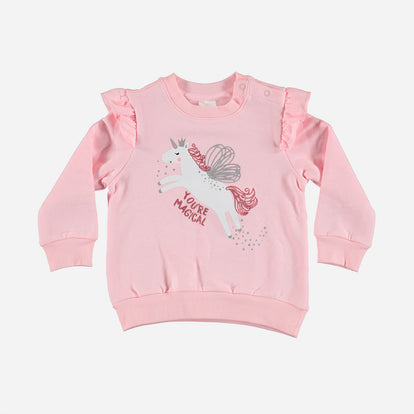 BUZO DE BEBÉ NIÑA, CERRADO PALO DE ROSA DE LITTLEMIC