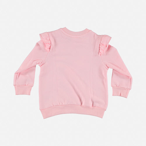BABY GIRL ROMPER, LITTLEMIC DUSTY ROSE CLOSED-FOOTIE