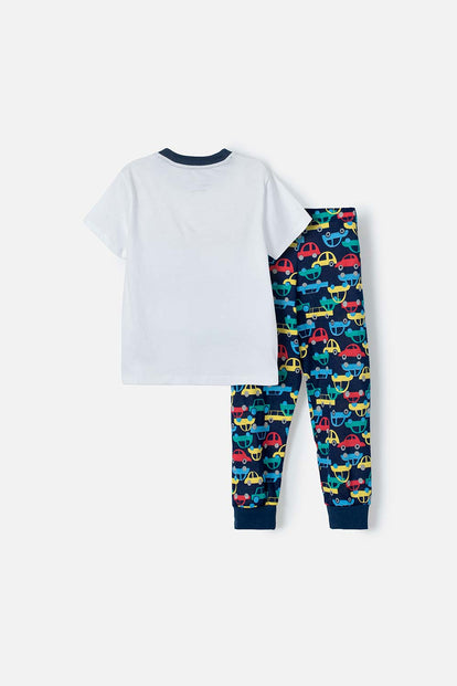 PIJAMA SET X3 LITTLEMIC MULTICOLOR DE PANTALÓN LARGO PARA NIÑO 2T A 5T
