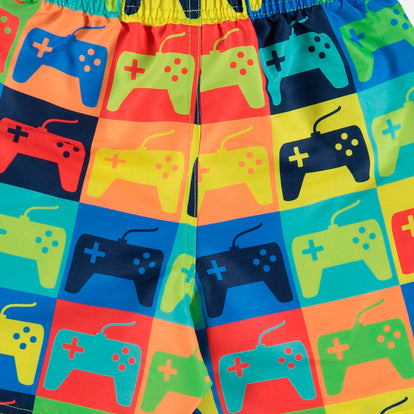 PANTALONETA DE BAÑO DE NIÑO, PANTALONETA MULTICOLOR DE MIC