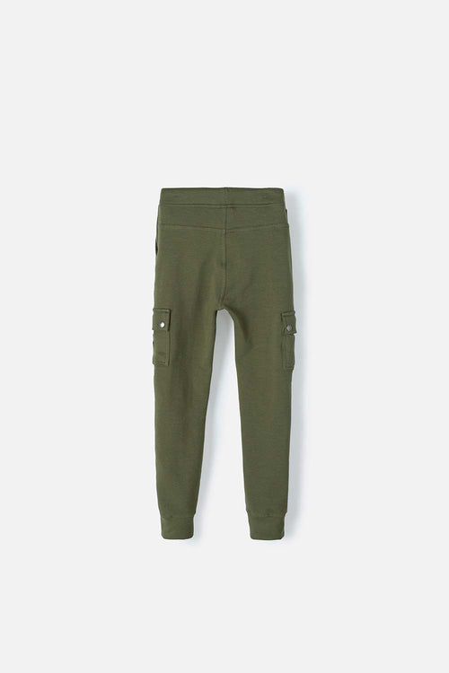 BOY'S GREEN DRAWSTRING MIC JOGGER