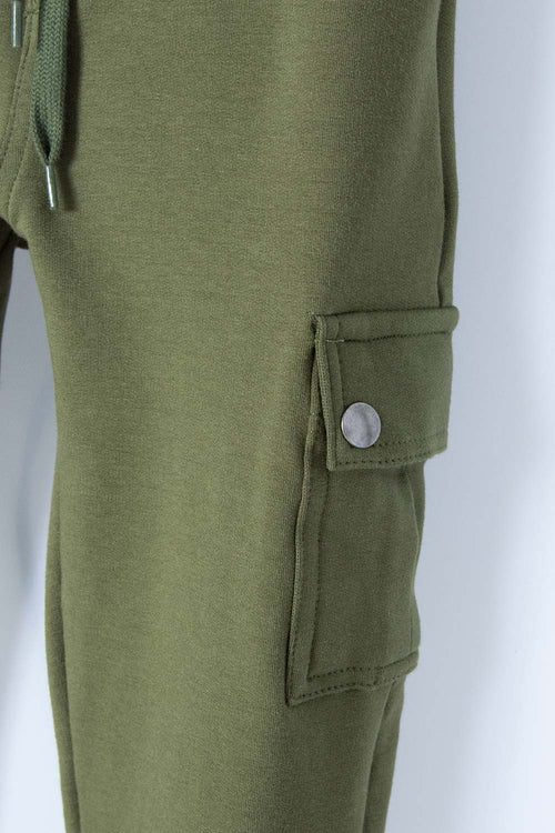 BOY'S GREEN DRAWSTRING MIC JOGGER