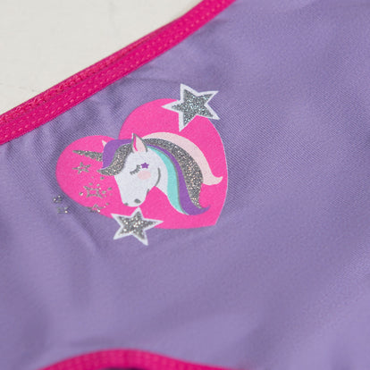 PACK X2 PANTIES DE NIÑA, LILA/BLANCO DE MIC