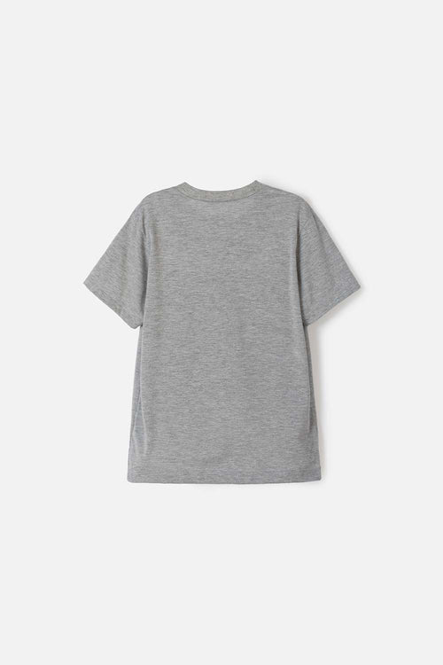 CAMISETA DE NIÑO, MANGA CORTA  GRIS DE MIC