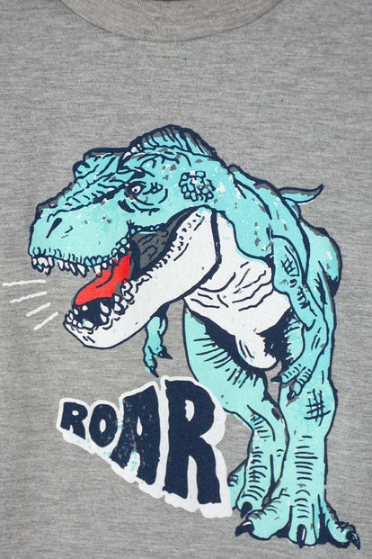 CAMISETA DE NIÑO, MANGA CORTA  GRIS DE MIC