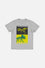 CAMISETA DE DINOSAURIOS MANGA CORTA GRIS PARA NIÑO