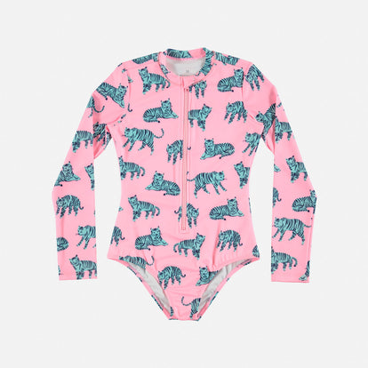 VESTIDO DE BAÑO MIC MANGA LARGA ROSADO PARA NIÑA