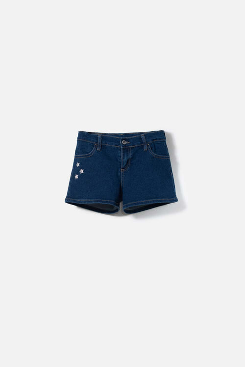 SHORT DE NIÑA, AZUL DE MIC