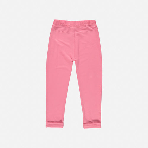 JOGGER MIC CON APLIQUES BRILLANTES ROSADO PARA NIÑA