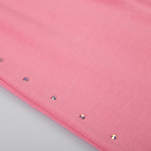 JOGGER MIC CON APLIQUES BRILLANTES ROSADO PARA NIÑA
