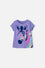 CAMISETA MIC ESTAMPADA MORADA PARA NIÑA