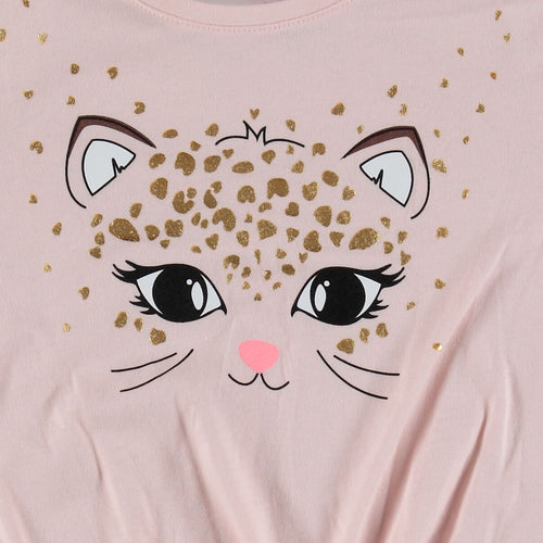 CAMISETA DE MIC MANGA CORTA ROSADA PARA NIÑA